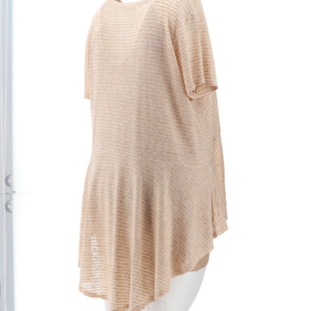 Diane Gilman DG2 High Low Hem Peplum Top Tunic 2X - Picture 3 of 12